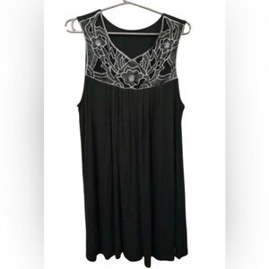 Embellished Embroidered Y2K Black Sleeveless Top